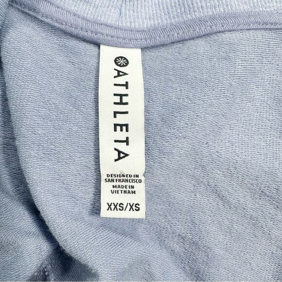 Athleta Lotus Wrap Blue Heather Open Front Cardigan with Pockets Size XXS/XS - Picture 10 of 11